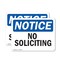 Signmission No Soliciting OSHA Notice Sign, Plastic, 10in W x 7in L, 2PK OS-2PACK-NS-P-710-L-14838 - alternate 1
